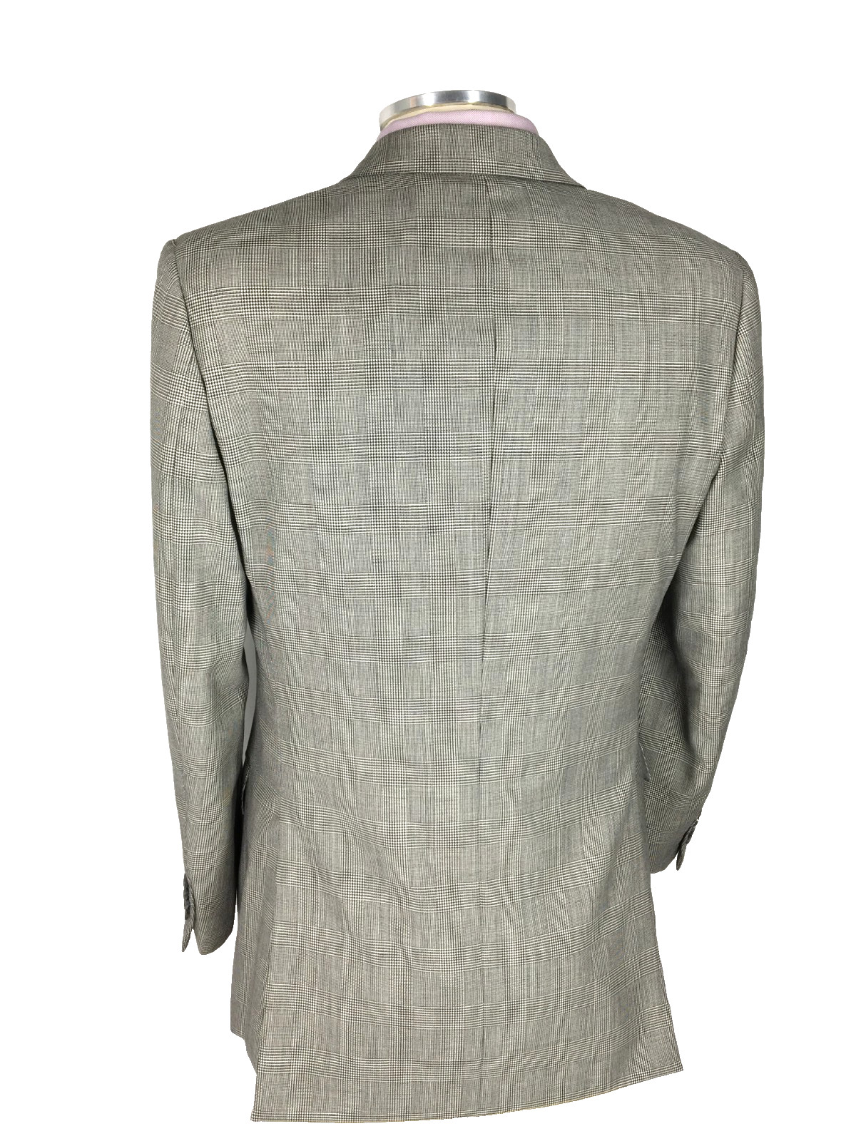 40R Brioni Italy Mens 2 Button 100% Wool Blazer Sport Coat Gray Glen Check