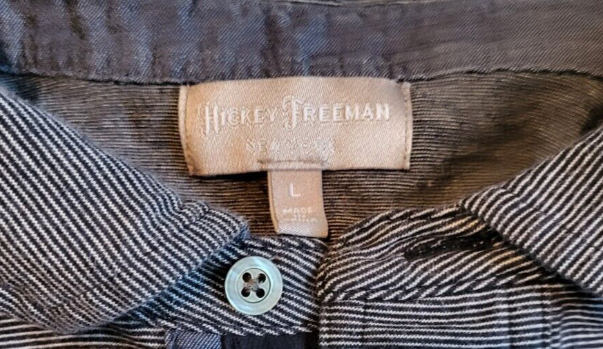 Hickey Freeman Polo Shirt Men’s Large Gray Short Sleeve Preppy Classic City