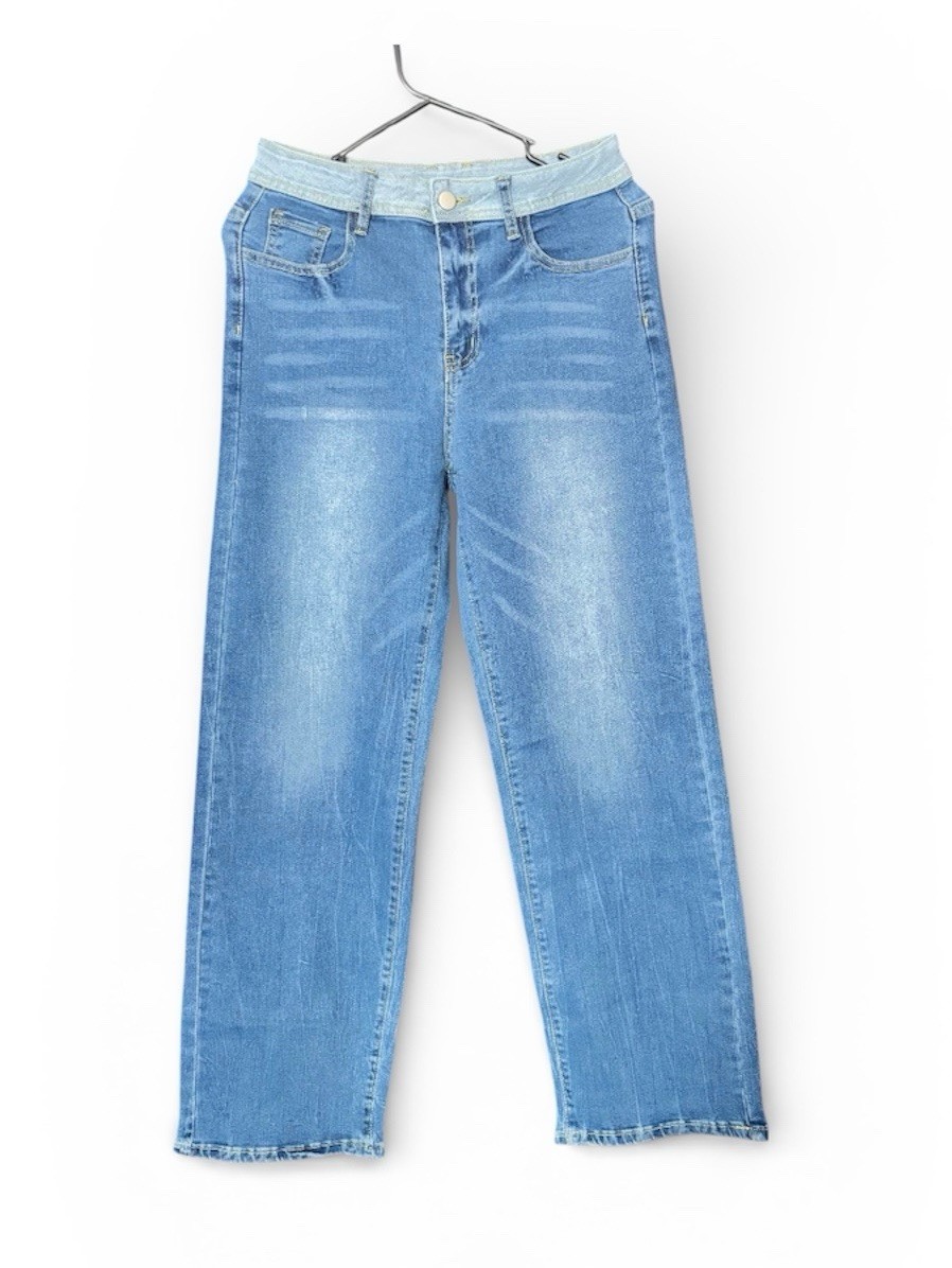 Women’s Distressed Blue Jeans, Size 2XL, Cute Fashion, Style 2591