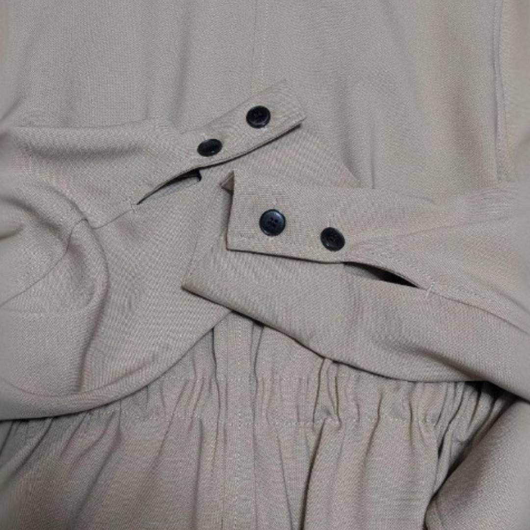 HYKE Beige Asymmetrical Belted Dress Size 2 Japan Elastic Waist Minimalist