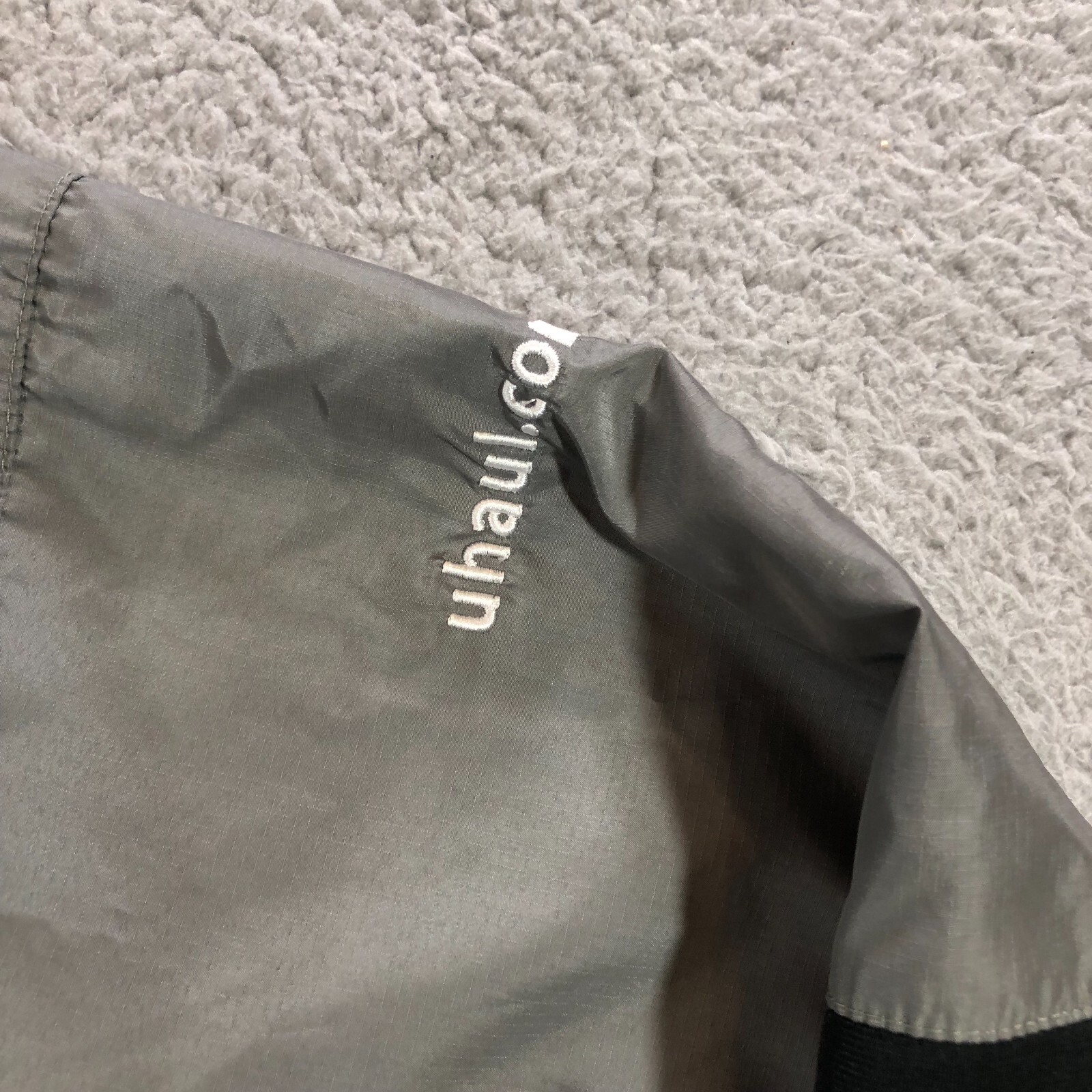 uhaul fullzip jacket mens 2XL black gray logo