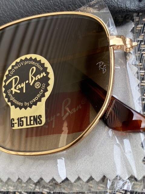 Ray-Ban Hexagonal RB3548 Gold Frame / Gradient Brown/ 51mm Sunglasses