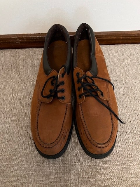 RED WING MADE IN USA STEEL TOE SHOE MODEL ANSI Z41 PT91 MI/75 C/75 EH SIZE 14 D