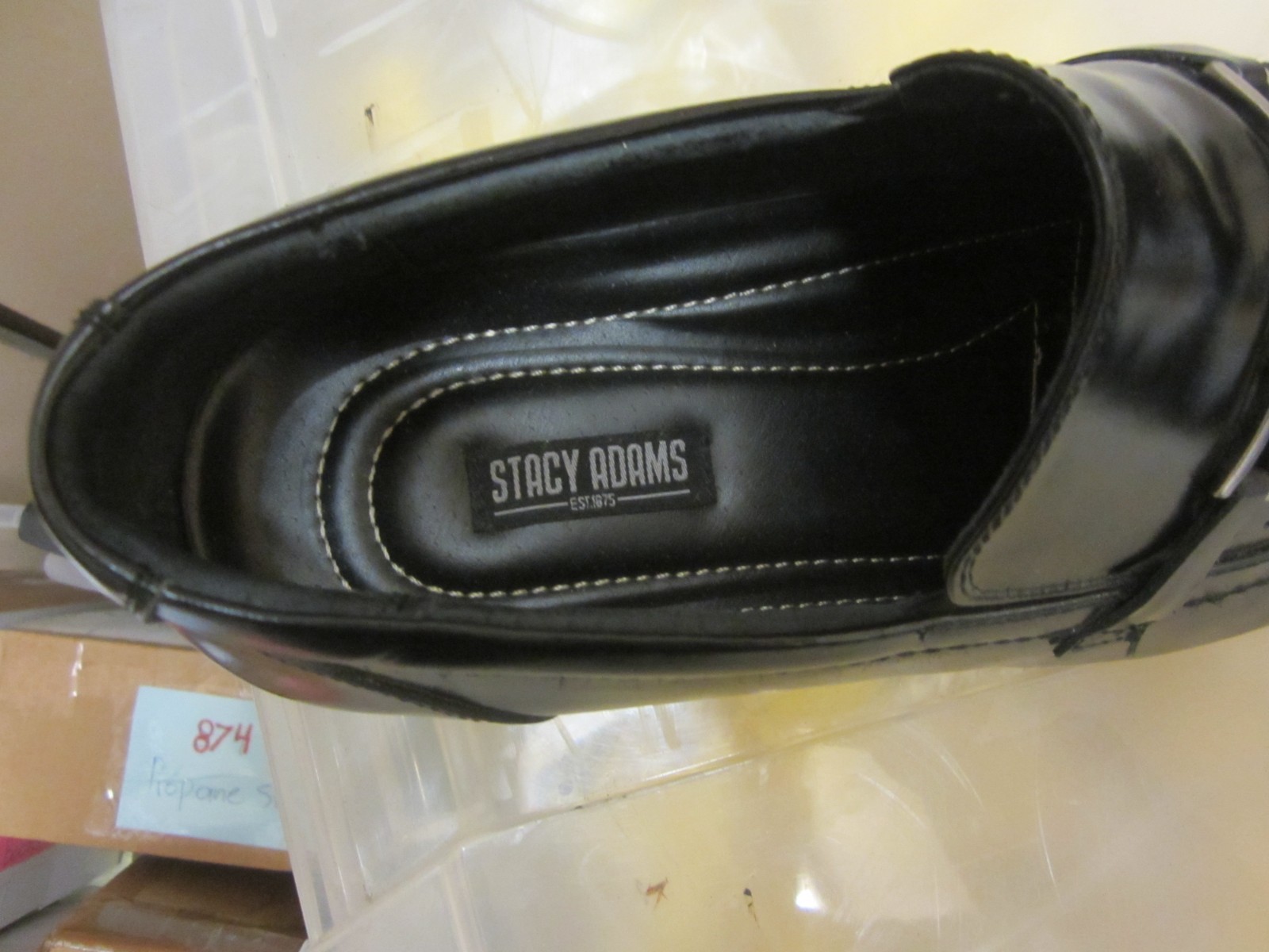 Stacy Adams Black leather and Made Man upper Dress Shoes Size 12W
