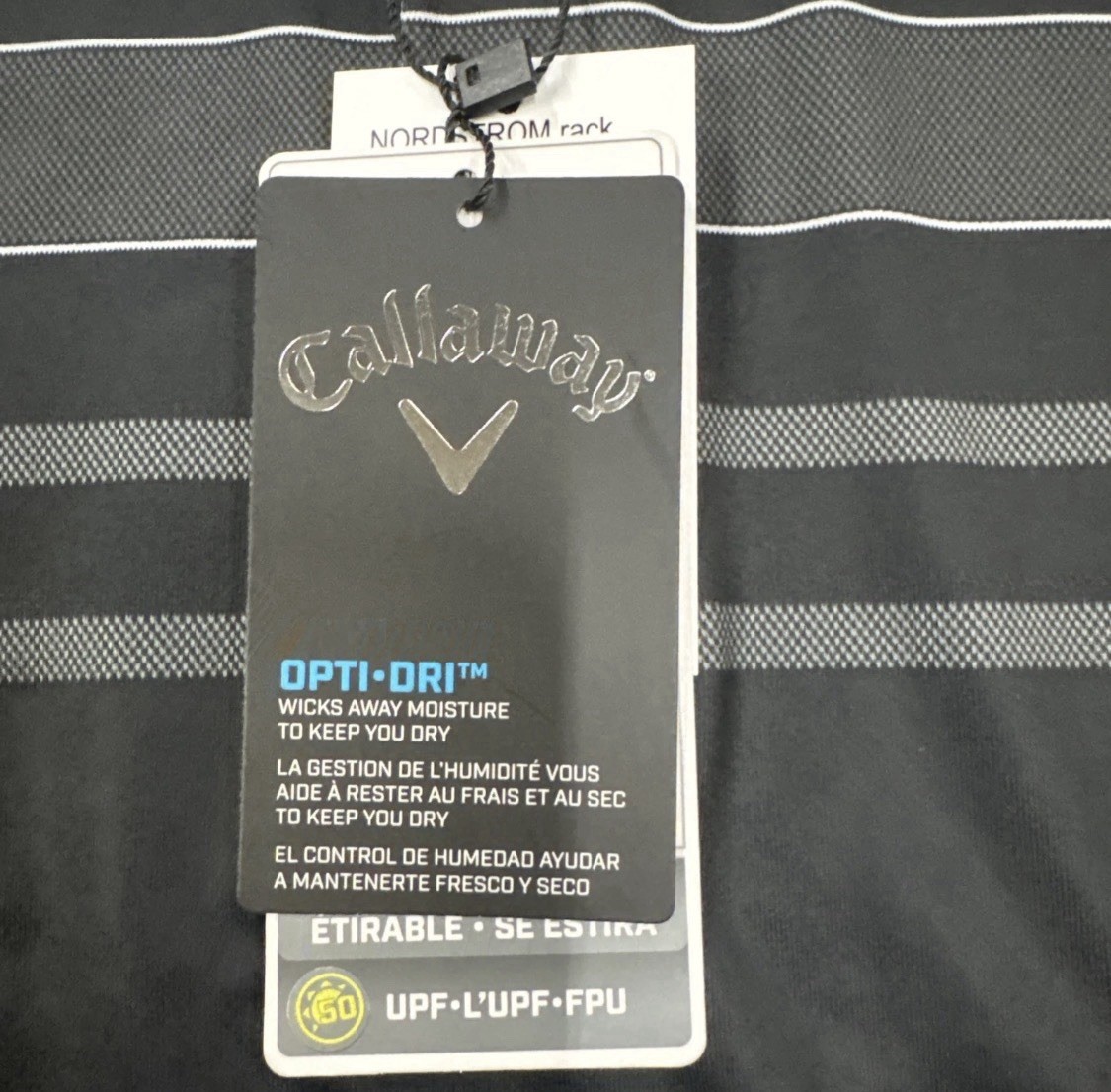 Mens Callaway Golf Polo Shirt Opti Dri Black Size S