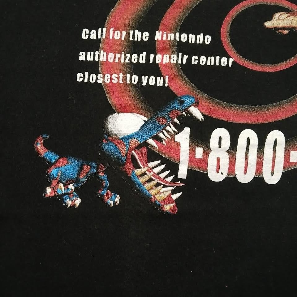 Vintage 95 Rare Nintendo Busted System Diddy Kong Donkey Kong T-Shirt Black XL