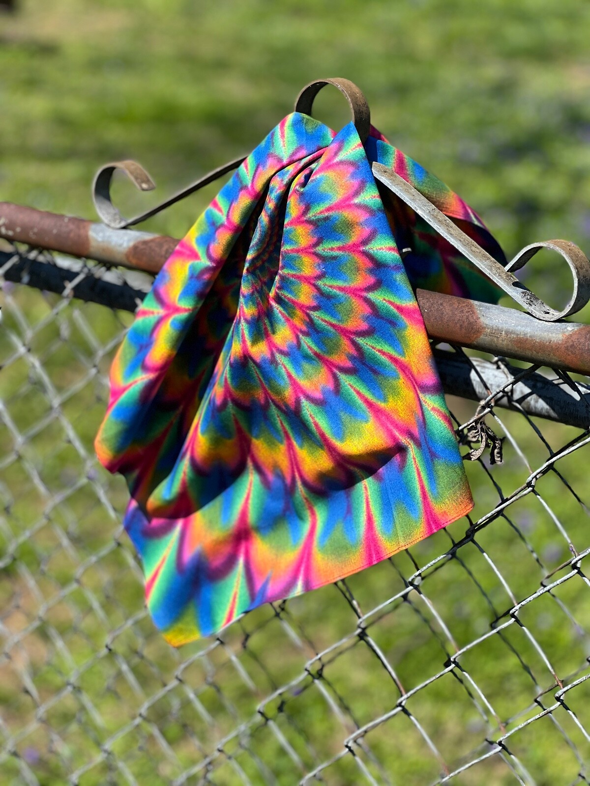 Psychedlic Tie Dye 22×22 Bandanna