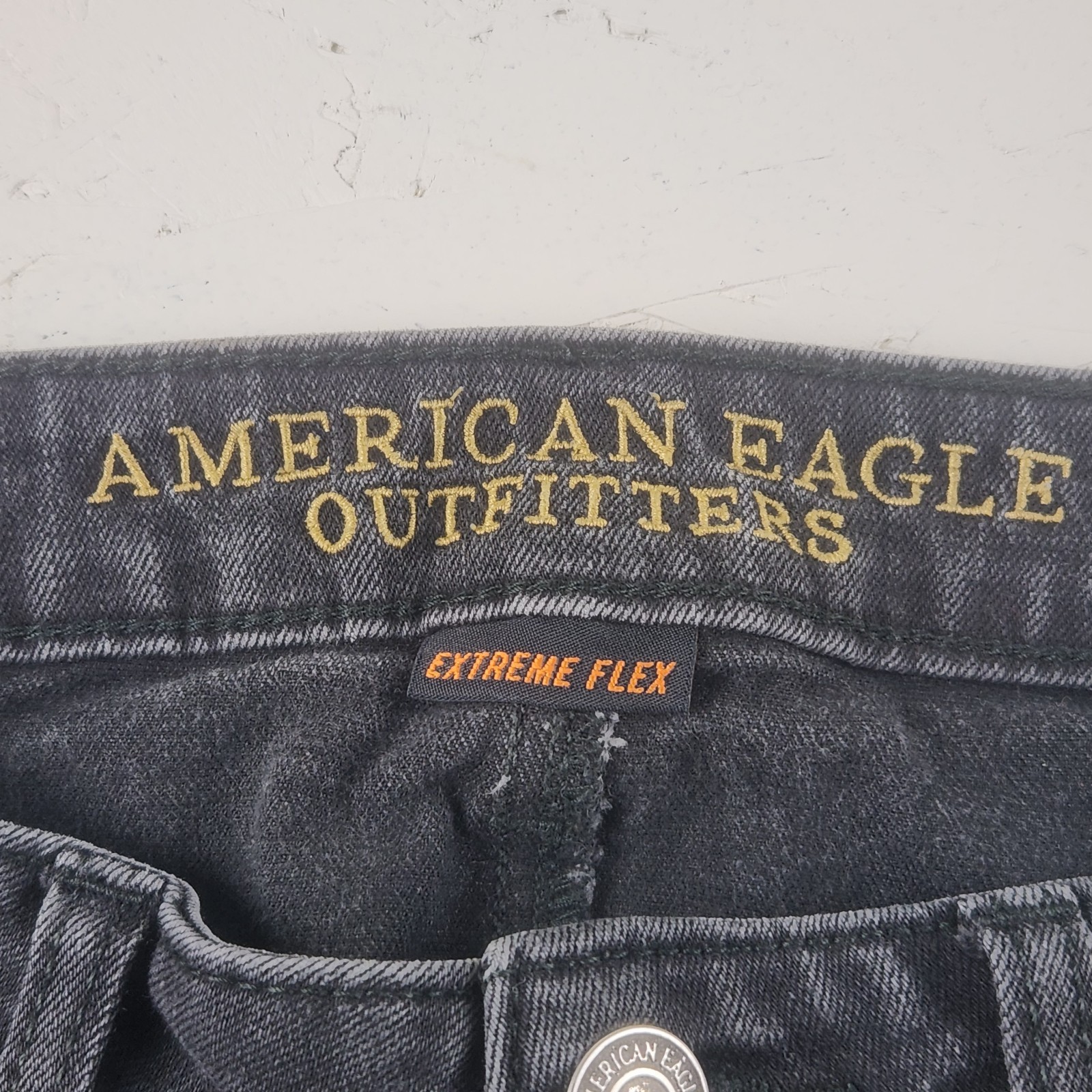 American Eagle 30×32 Black Skinny Jeans Mens Extreme Flex