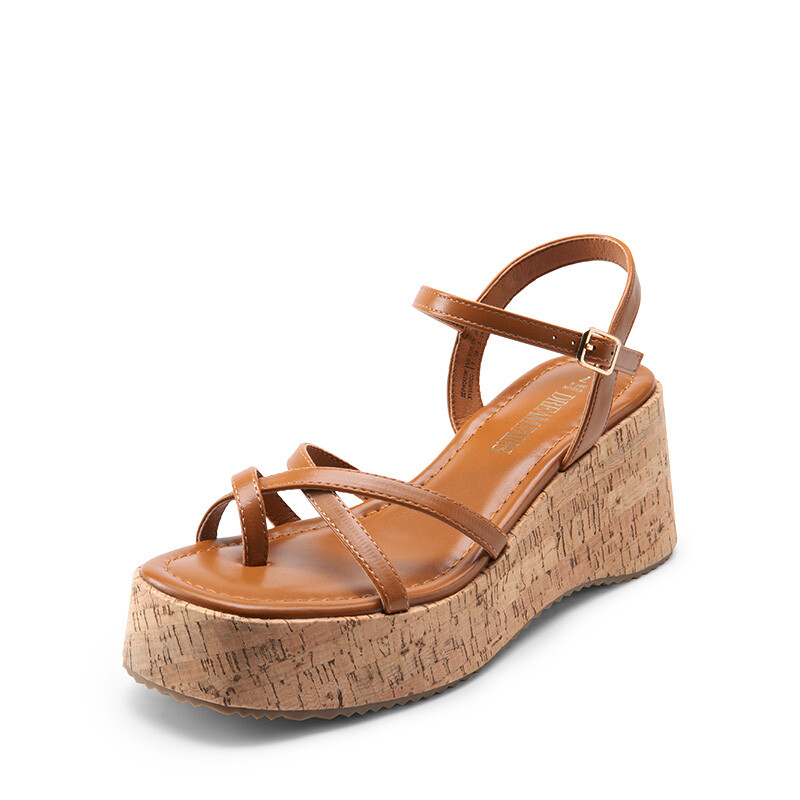 Dream Pairs Women Wedges Sandals Platform Square Toe Summer Beach Walking Sandal