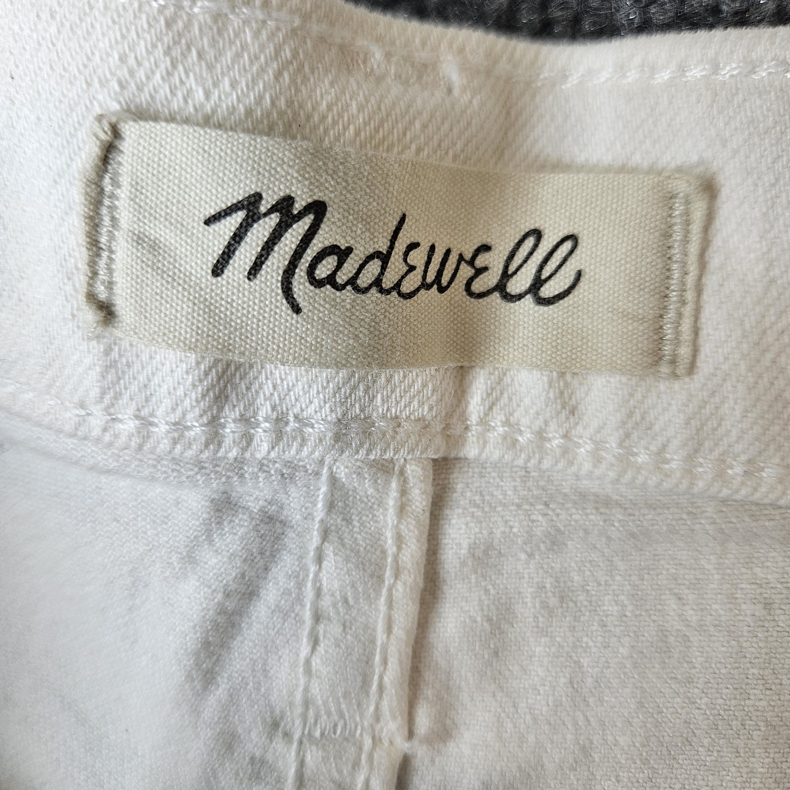 Madewell Womens Perfect Vintage Wide Leg Cropped Jeans Size 26 Ivory City Preppy
