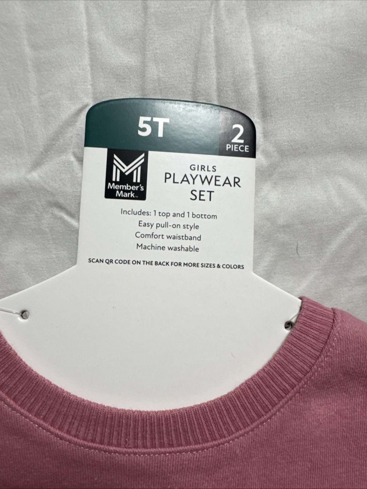 Member’s Mark Girls 2-Piece Playwear Set, Pull-On, Long Sleeve