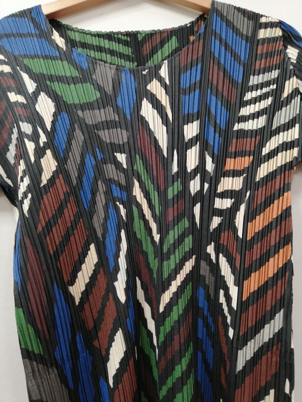 Pleats Please All-over Pattern Pleated Top, Size 3, Women’s T-shirt