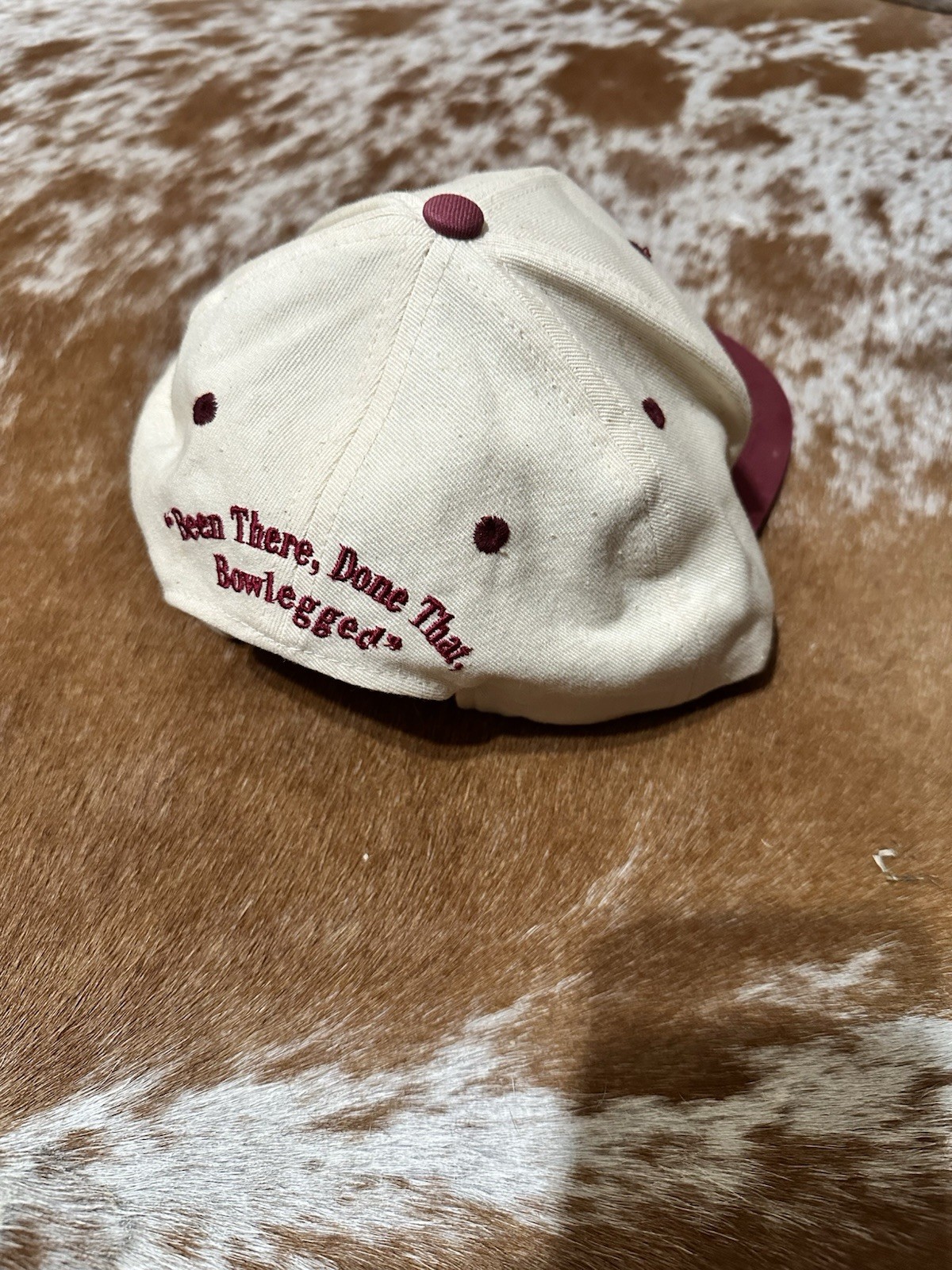 Genuine Antique Cowboy Western Embroidered Vintage Baseball Cap