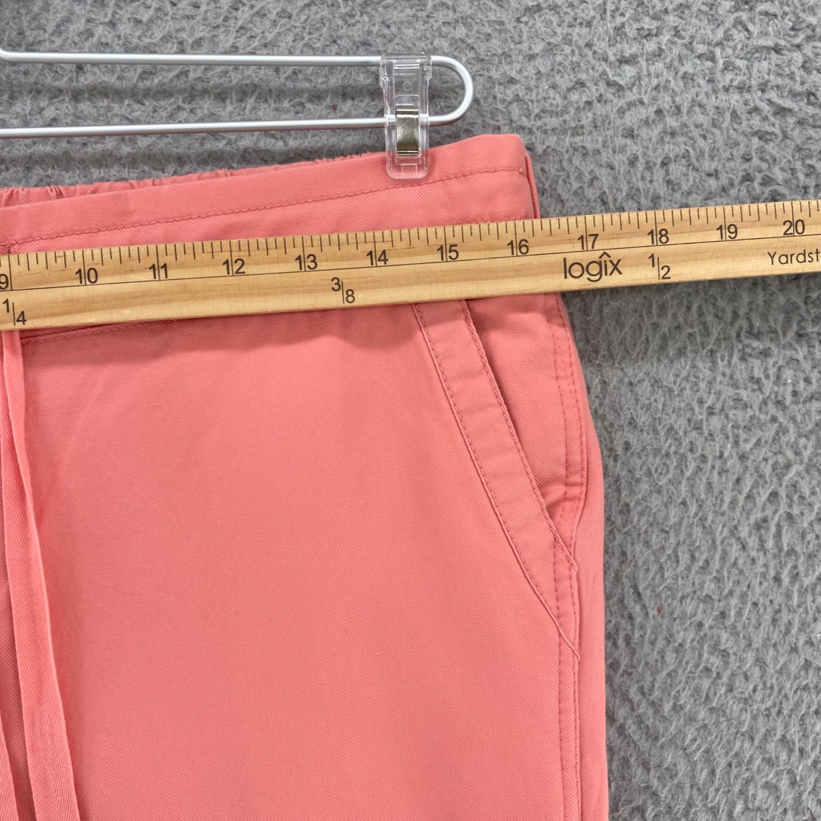 Talbots Pants Womens 10 Pink Twill Stretch Tapered Crop Pockets Pull On Everyday
