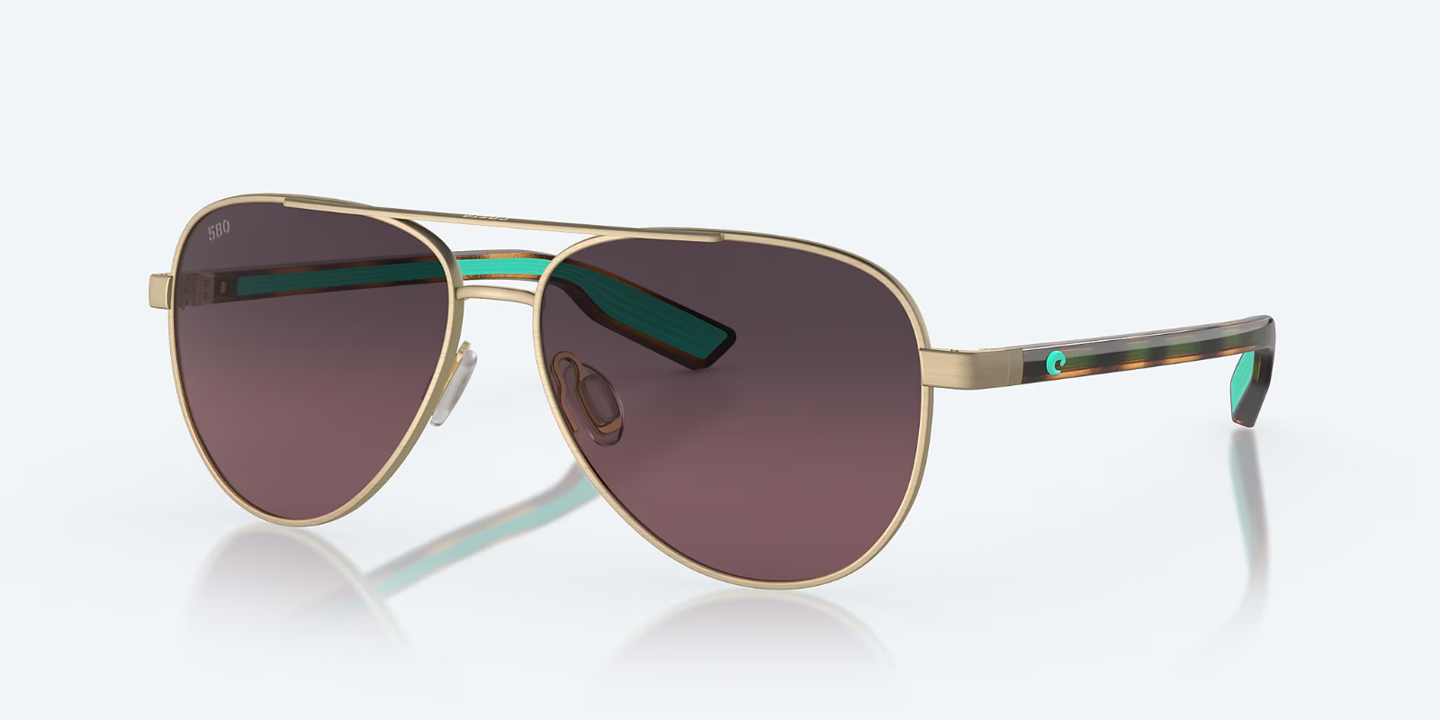 Costa Del Mar Sunglasses PELI Brushed Gold / Rose Gradient POLARIZED 580G Glass