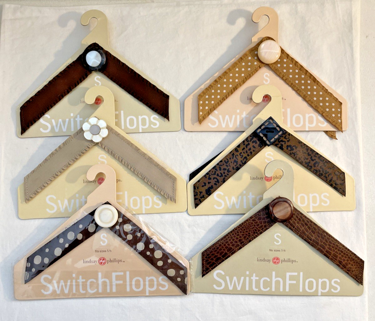 NEW ~ Women’s Lindsay-Phillips ~ SwitchFlops Switchable Straps Small Set of 6