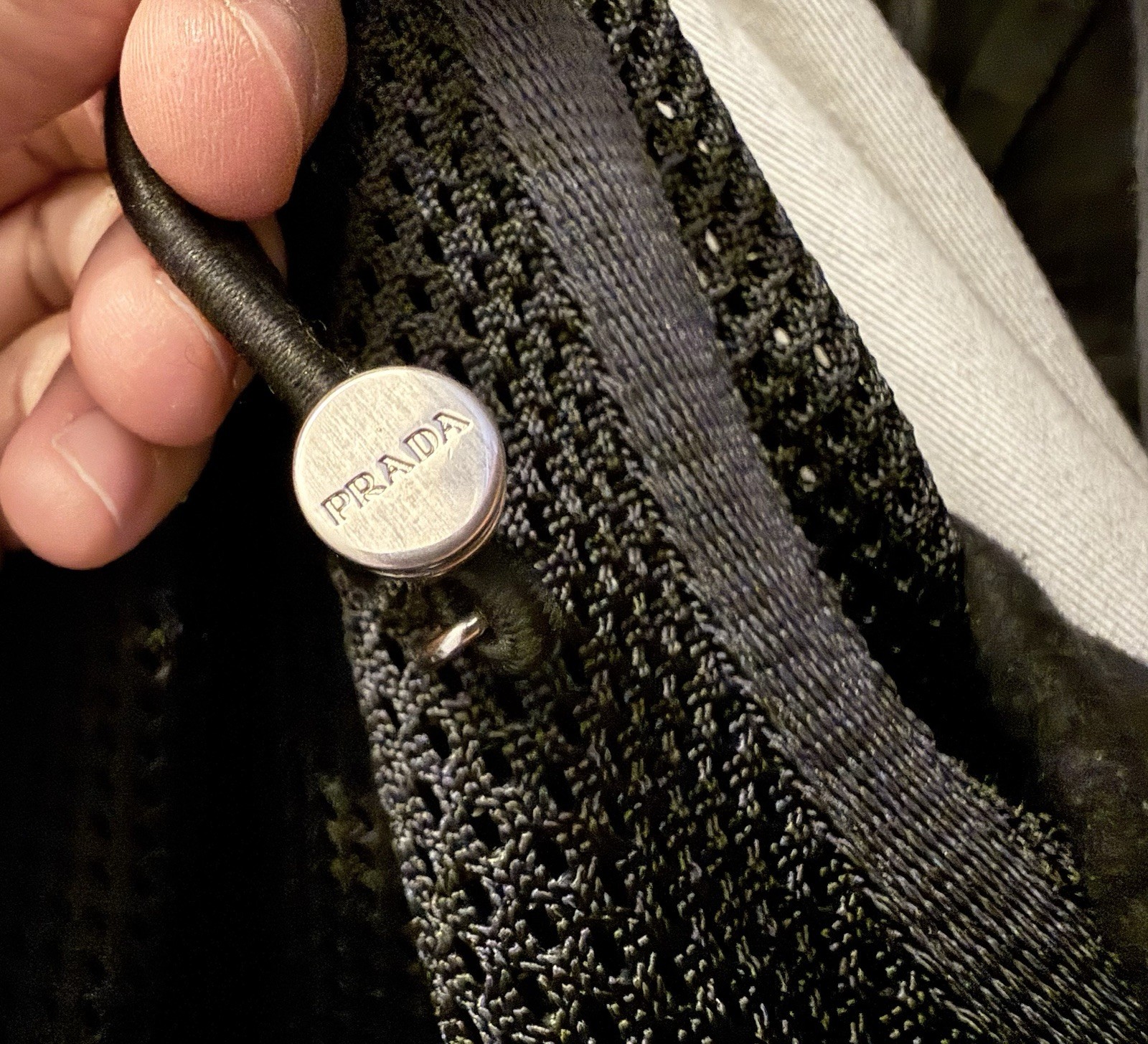 PRADA Mesh and Leather Messenger Bag – Authentic Vintage/Made in Italy