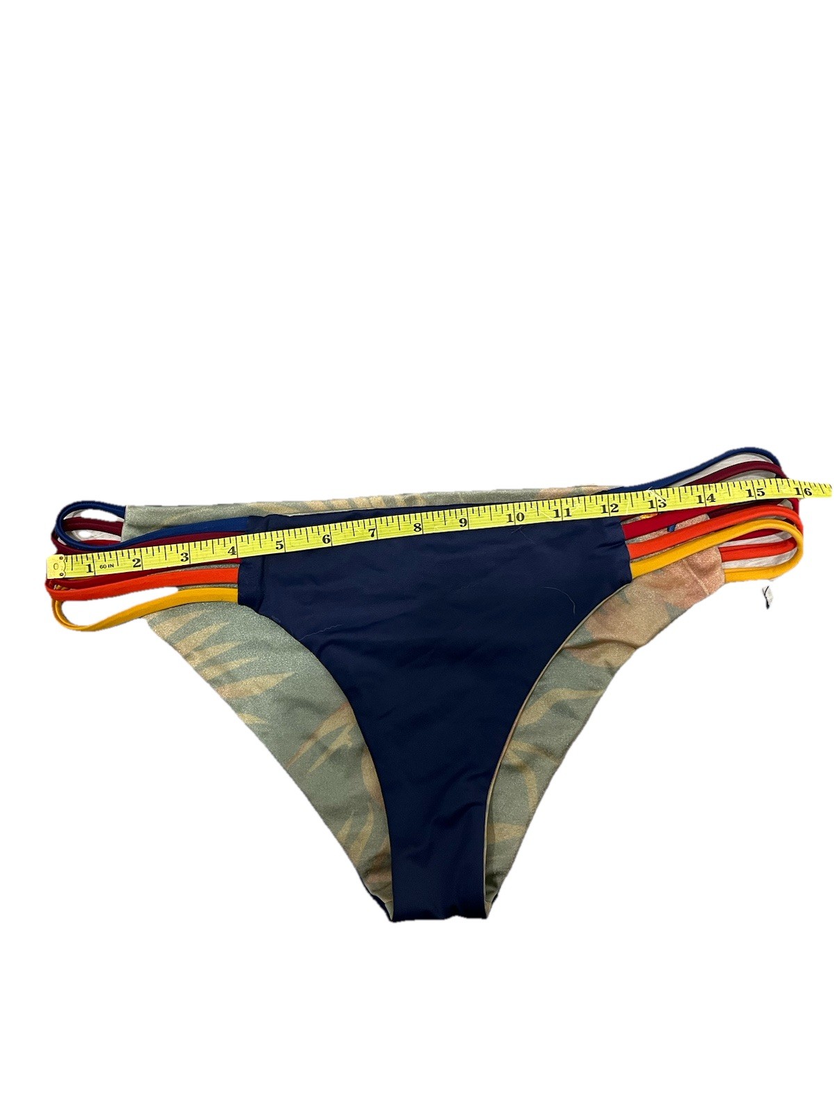 Aviator Nation Tropical Print reversible strappy bikini bottom Size Large