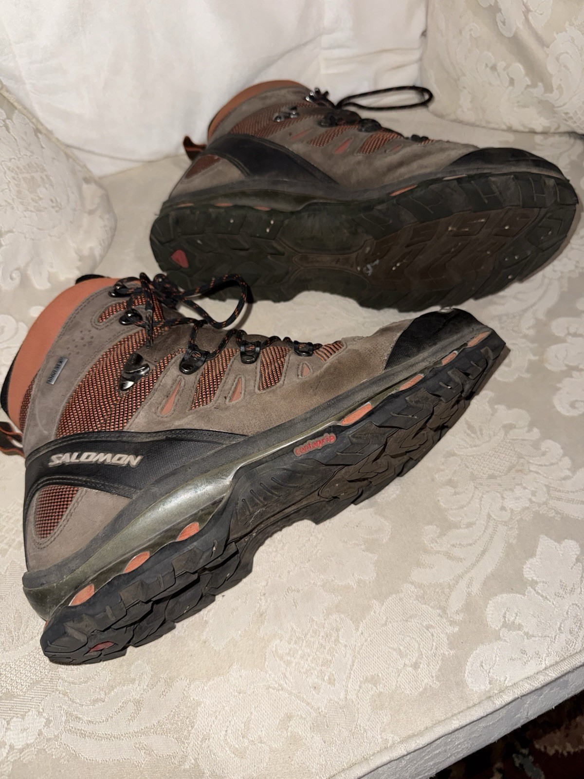 Salmon on Quest 4D GTX Waterproof Hiking Backpacking Boots Men’s US 11.5