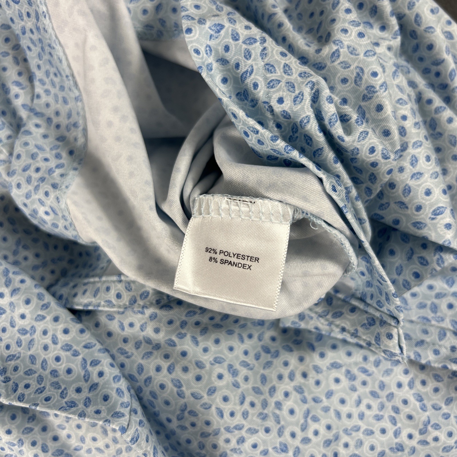 Peter Millar Golf Shirt Polo CS Summer Comfort Jared Print XL Blue NWT MSRP $115