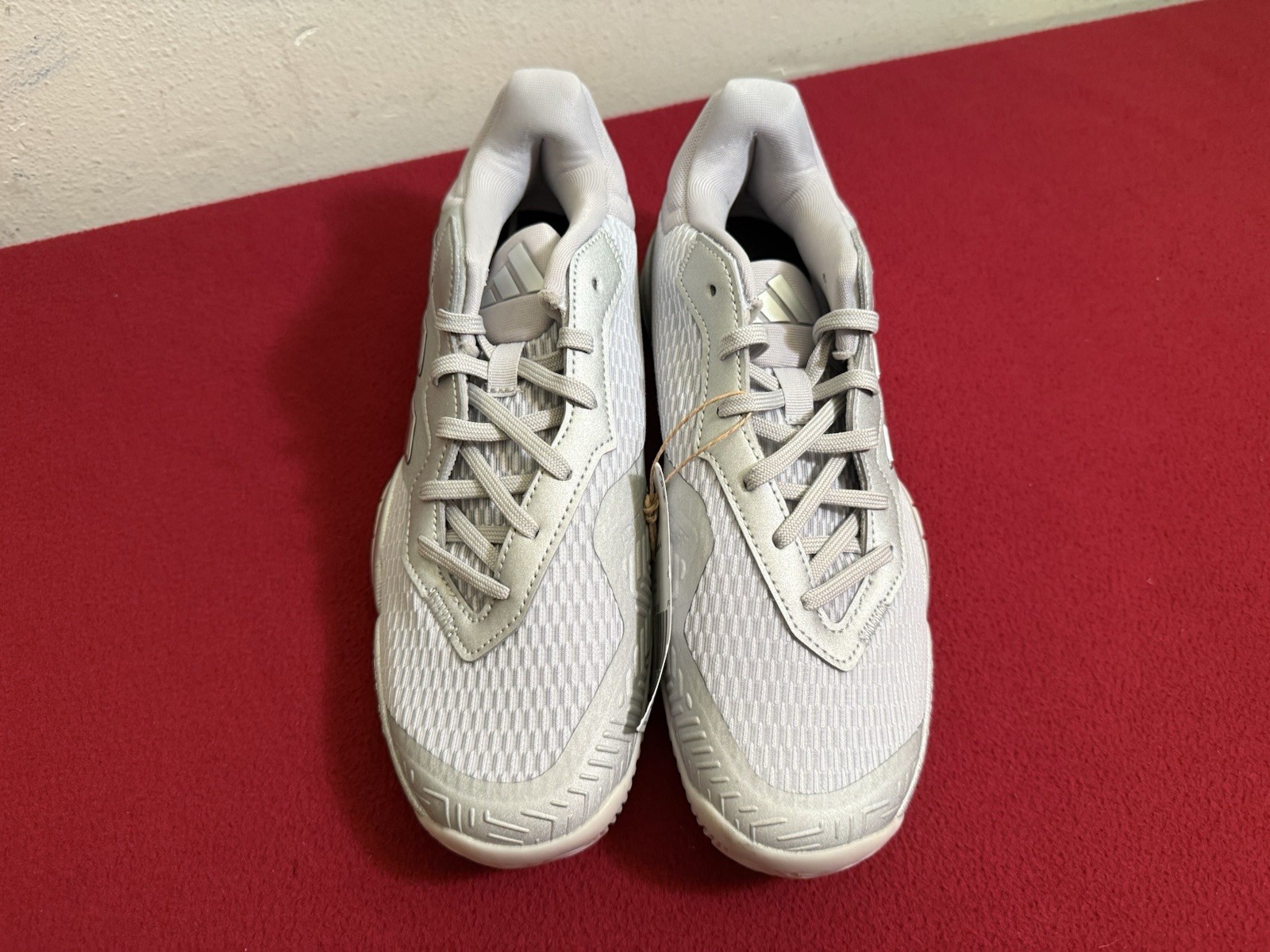 Adidas Barricade Tennis Shoes Silver Metallic Grey JH5128 Youth Size 5.5 NEW