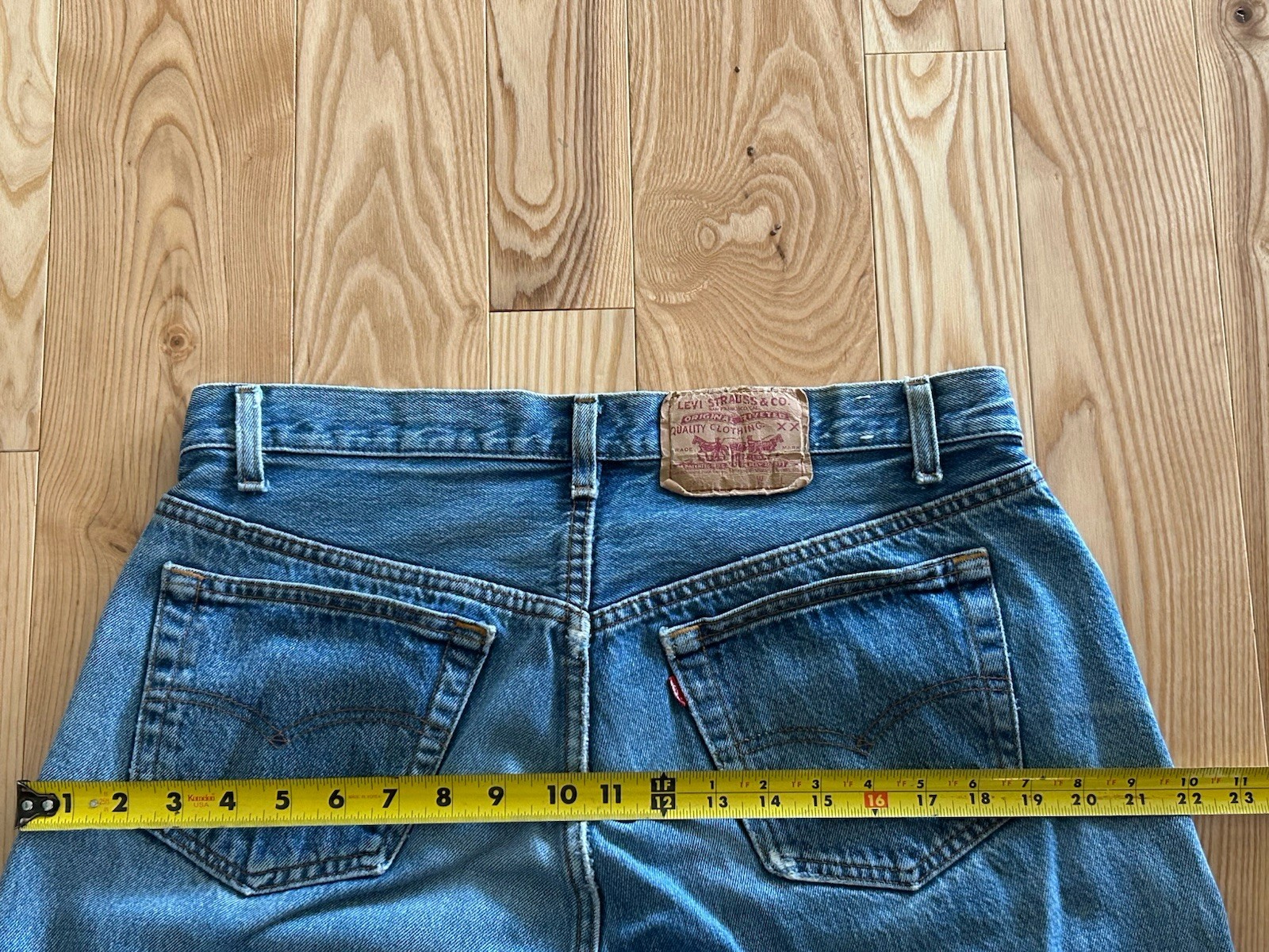 Vintage 80s Levi’s Denim Jeans 501 0118 36×32 (34×31) Made in USA Distressed