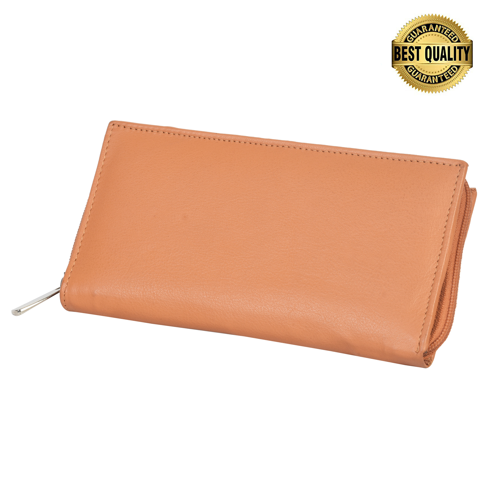 Leatherboss Genuine Leather Checkbook Cover with Credit Card Holder