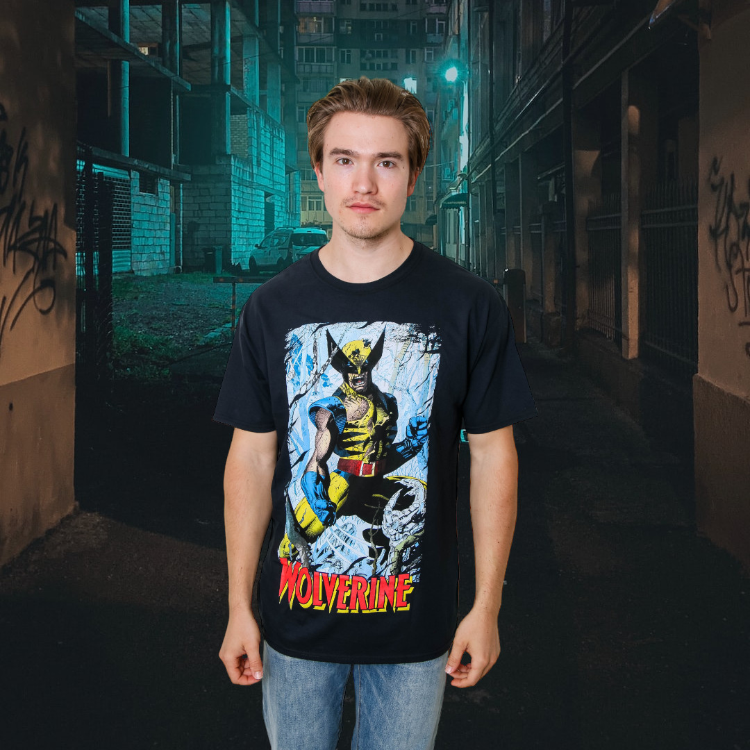 Wolverine 90’s Cover By Jim Lee Marvel Comics Adult T-Shirt