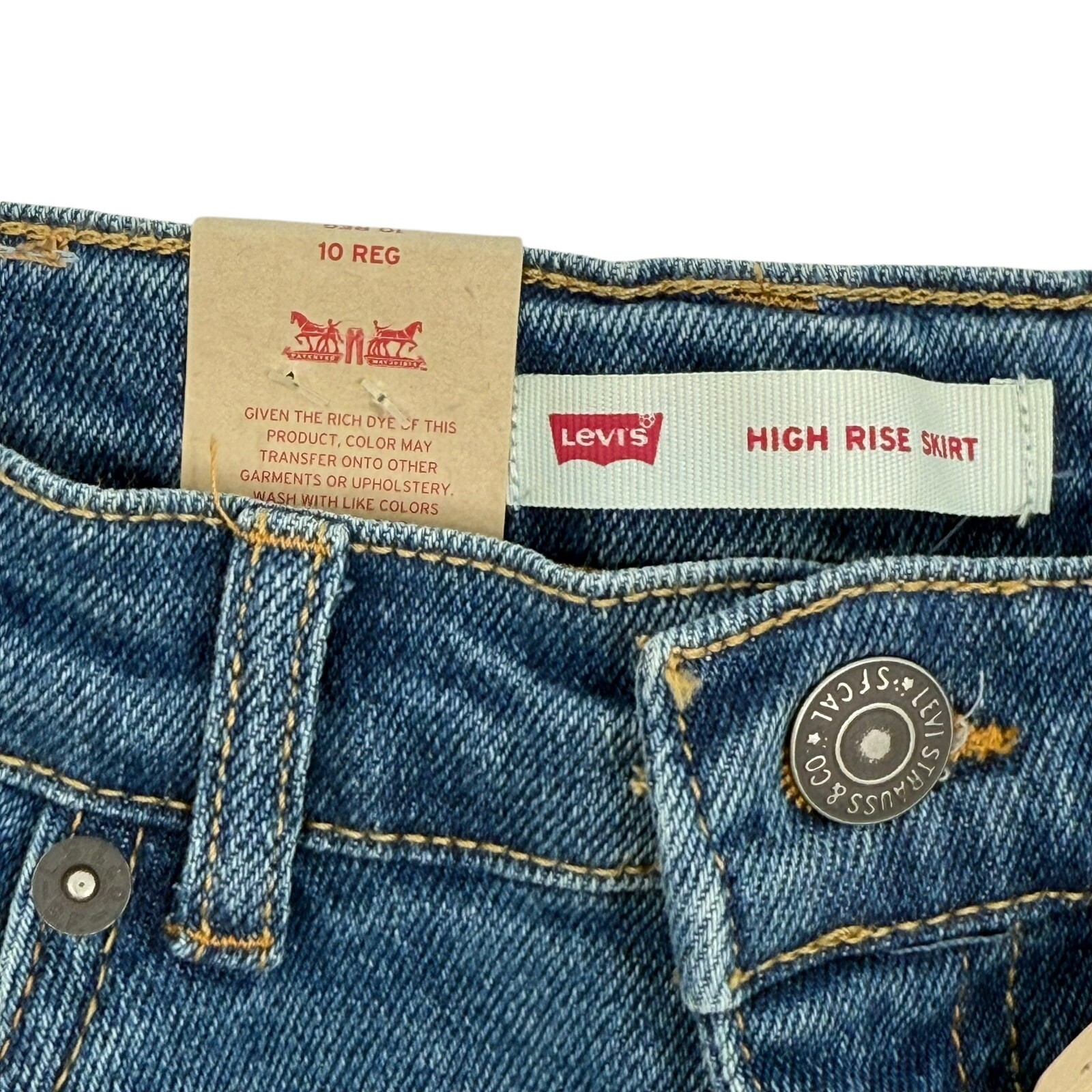 Levi’s Girls Size 10 High Rise Denim Skirt Coastal Cowgirl Festival Classic NEW