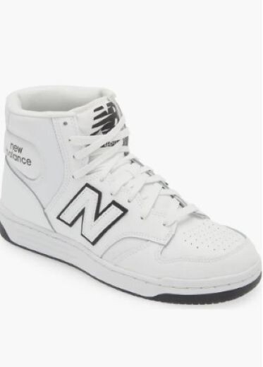 NEW BALANCE 480 SIZE 10 TO 15 MENS WHITE ORANGE BLACK HIGH TOP SNEAKER