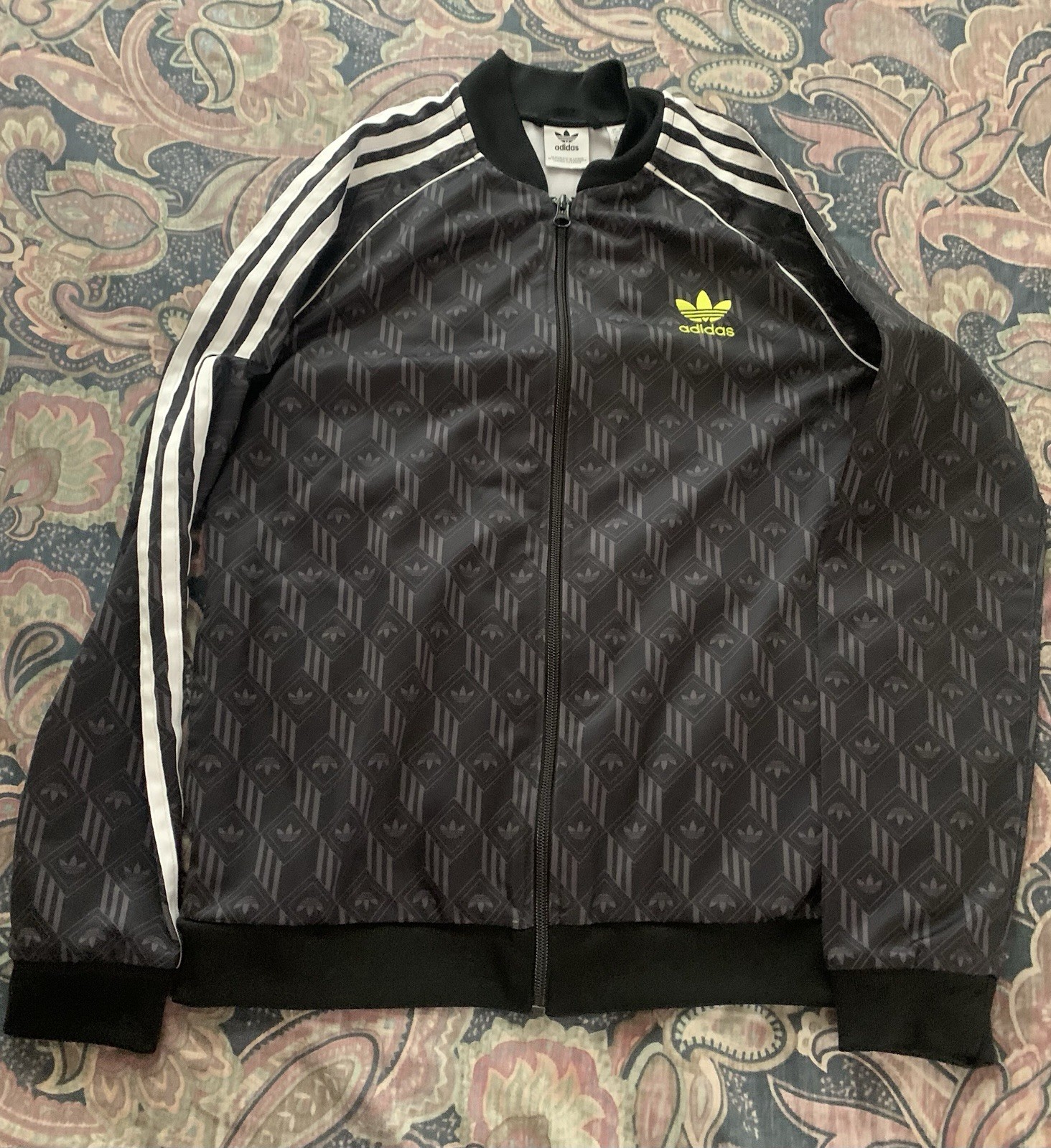 Youth Boys Adidas Warm Up Jacket Gray/Black – Size L (13-14Y)