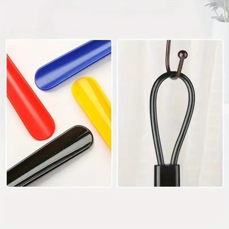 1 PC Extra Long flexible Plastic Shoe Horns Do Not Require Bending Durable Shoe*