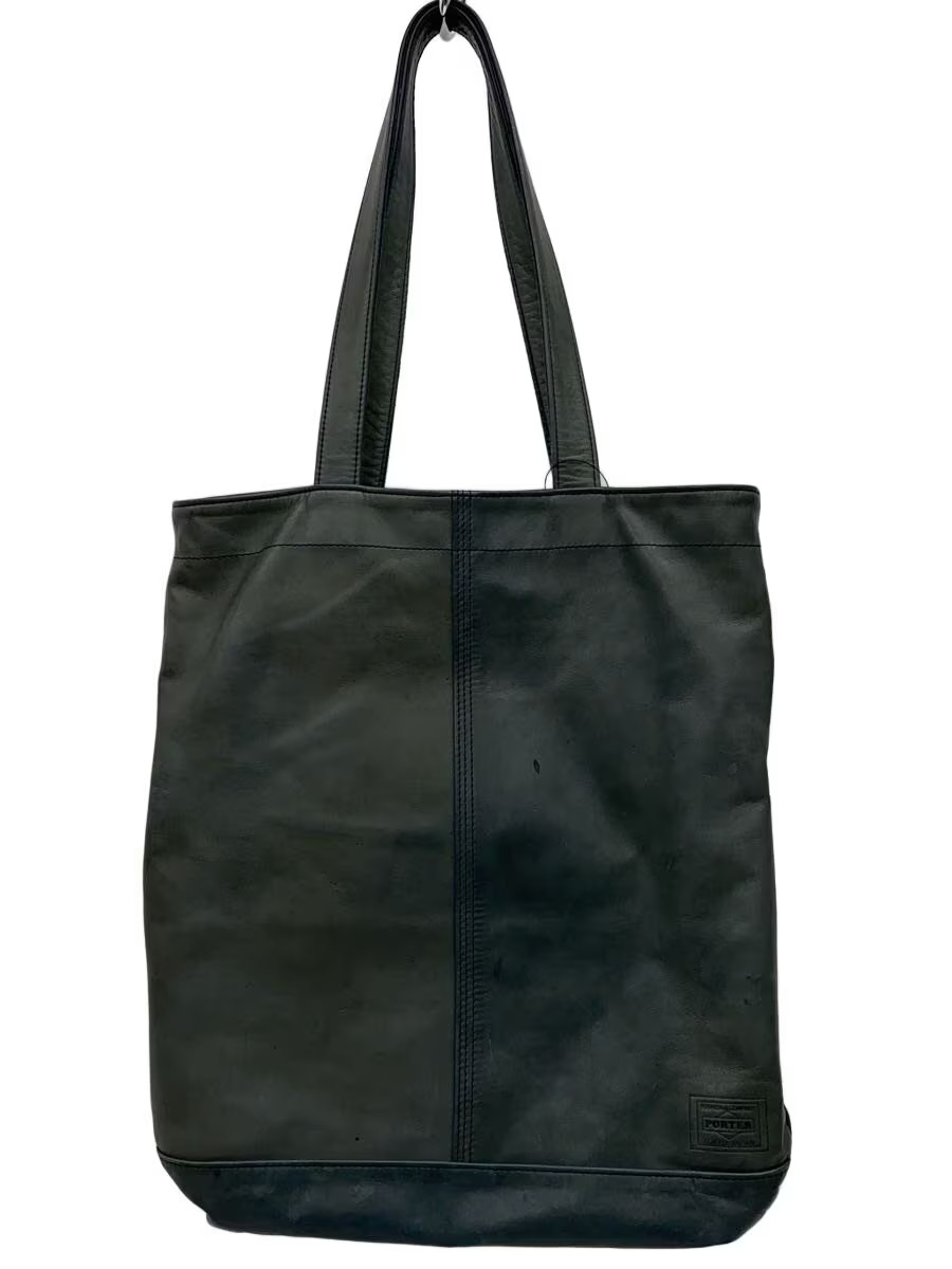 PORTER Tote Bag Leather GRN Solid