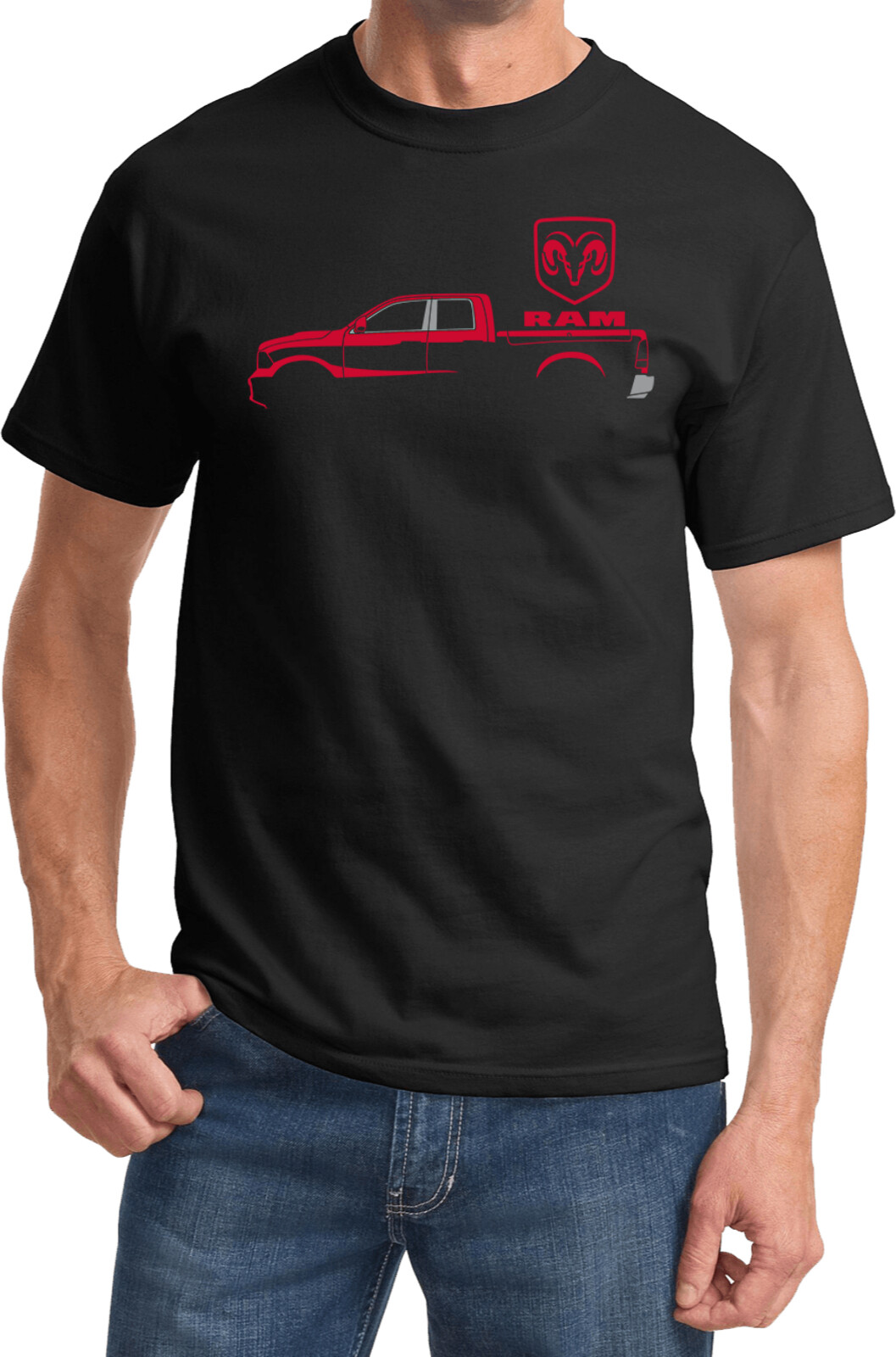 Dodge Red Ram T-shirt Silhouette