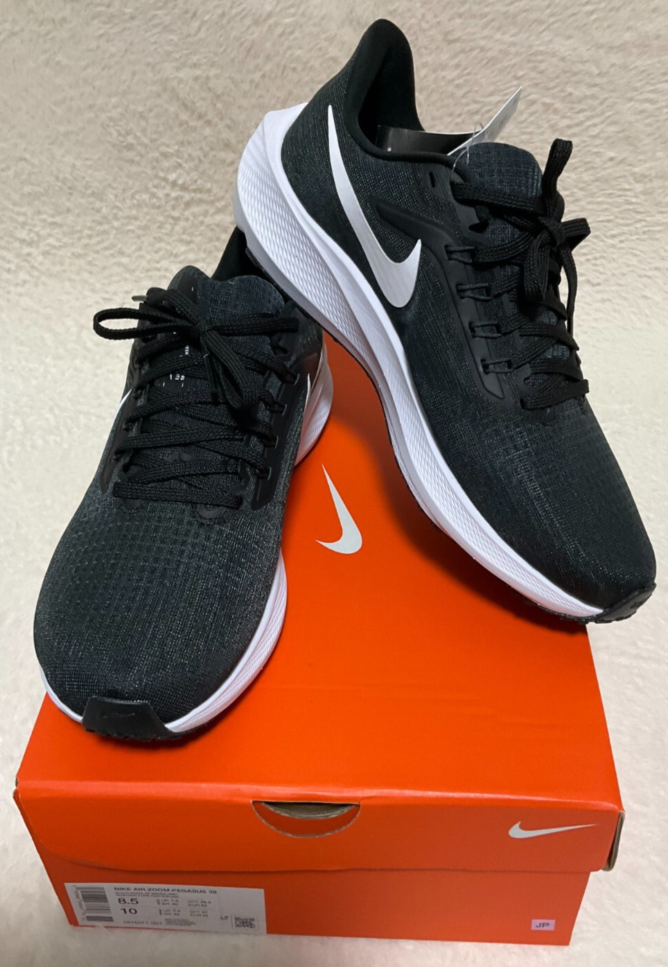 Nike Air Zoom Pegasus 39 Black/White Men’s Shoes DH4071-001 US8.5 UK7.5 EUR42