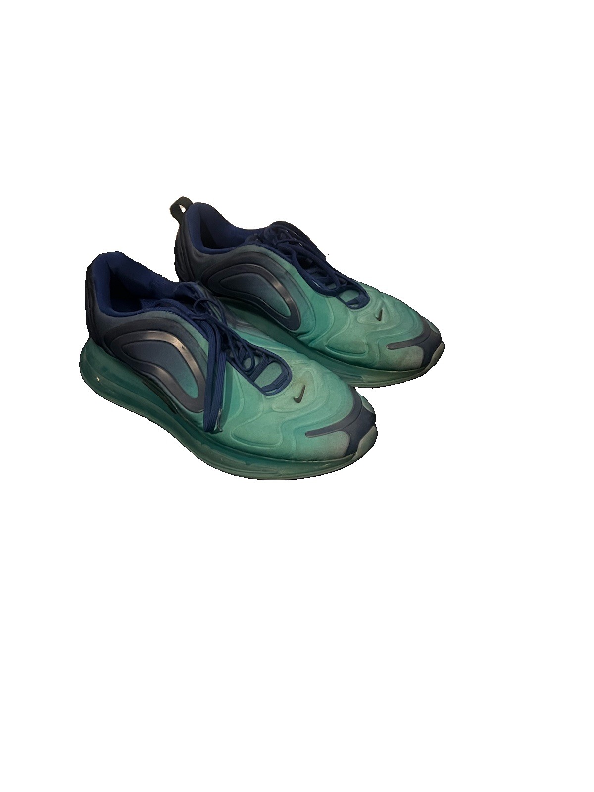 Nike Air Max 720 Aurora Green Mens Size 13 AO2924-400 Popped Air Bubble AS-IS