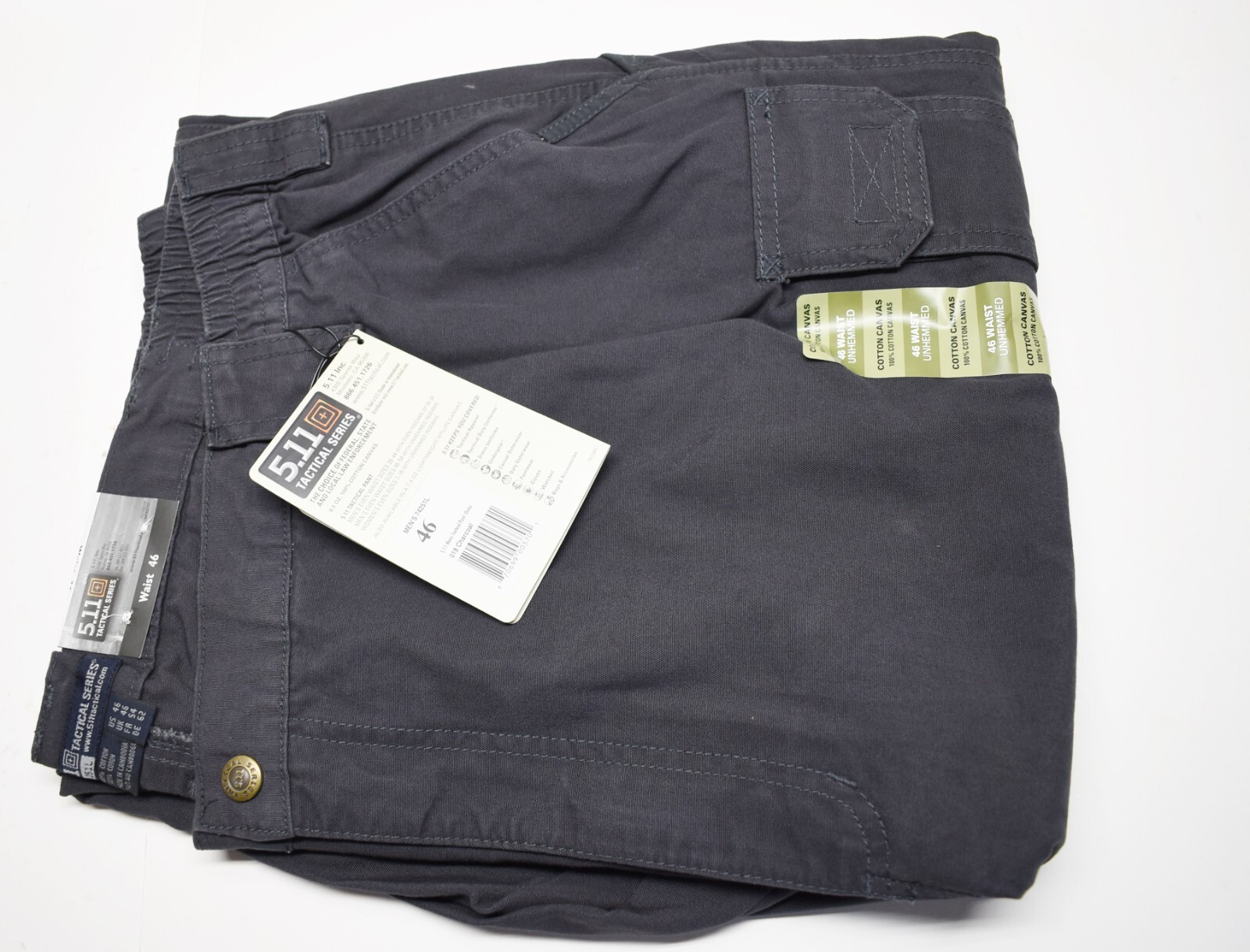 5.11 Mens Tactical BDU Utility Cargo Pants 74251 Charcoal Gray Size 46 Unhemmed