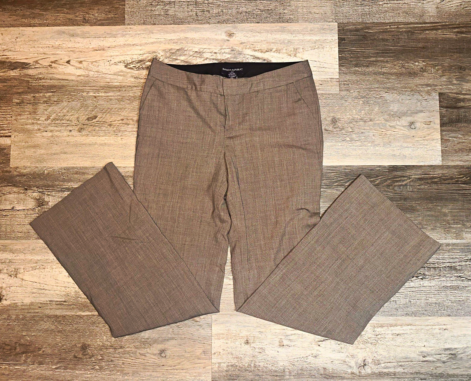 Banana Republic Gray Wool Blend Stretch Dress Pants Regular Straight 32” Inseam