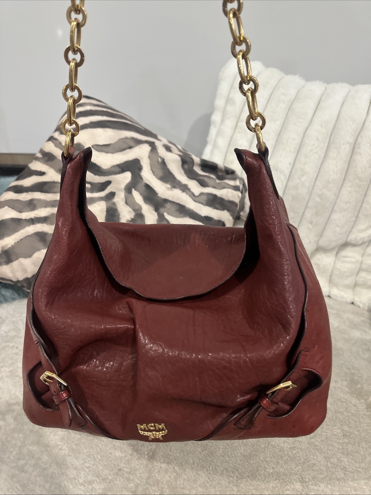 MCM Burgundy Handbag
