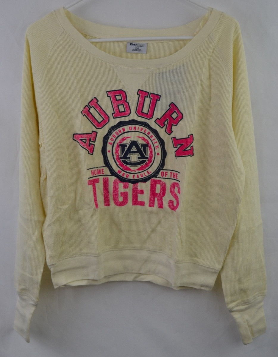 University of Auburn Tigers Women’s Thermal Pullover – Cream – Med 7/9 (AUB-05)