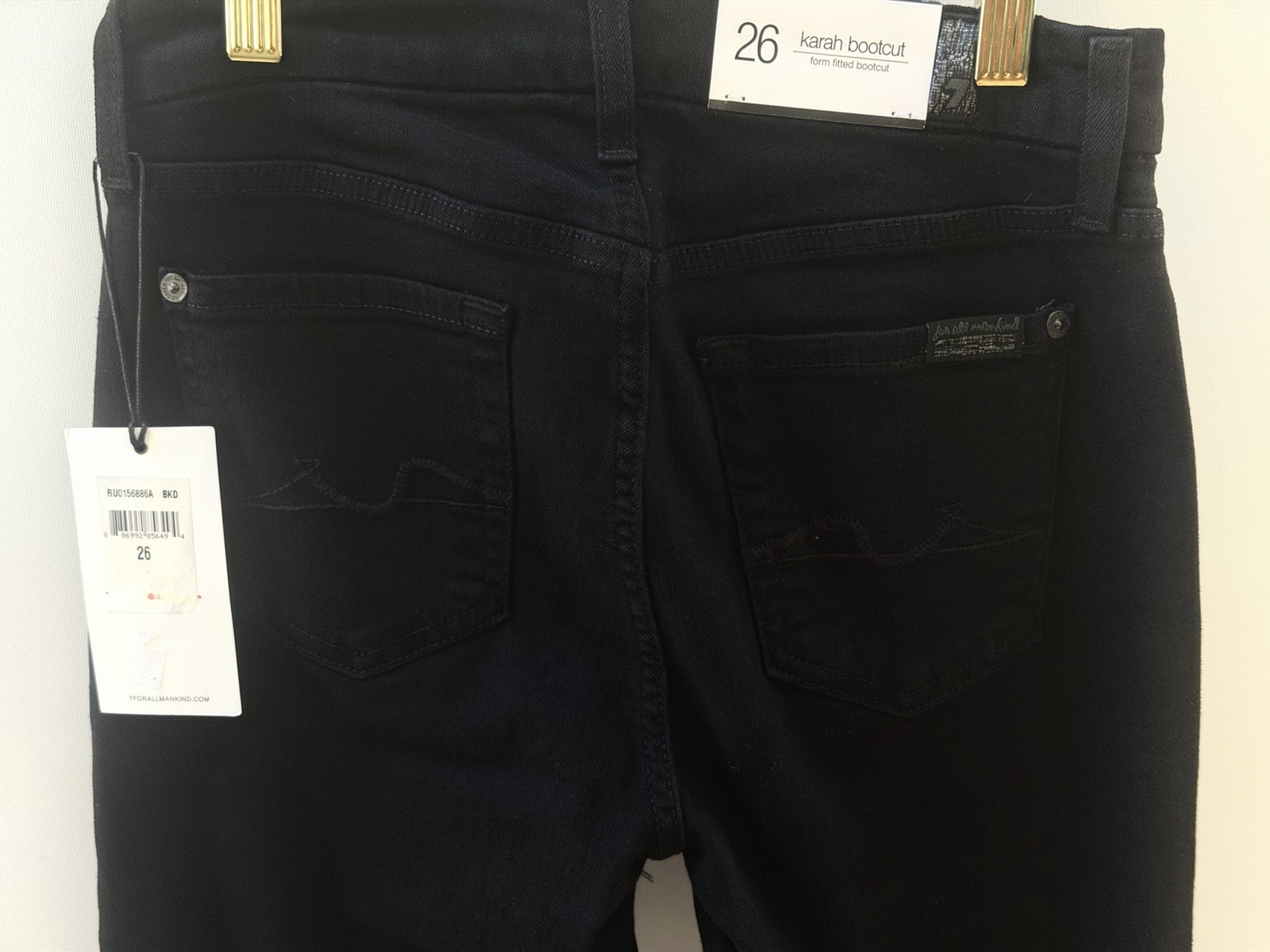 New7 For All Mankind Jeans SZ 26 Karah Bootcut Jeans For Women In Color Black