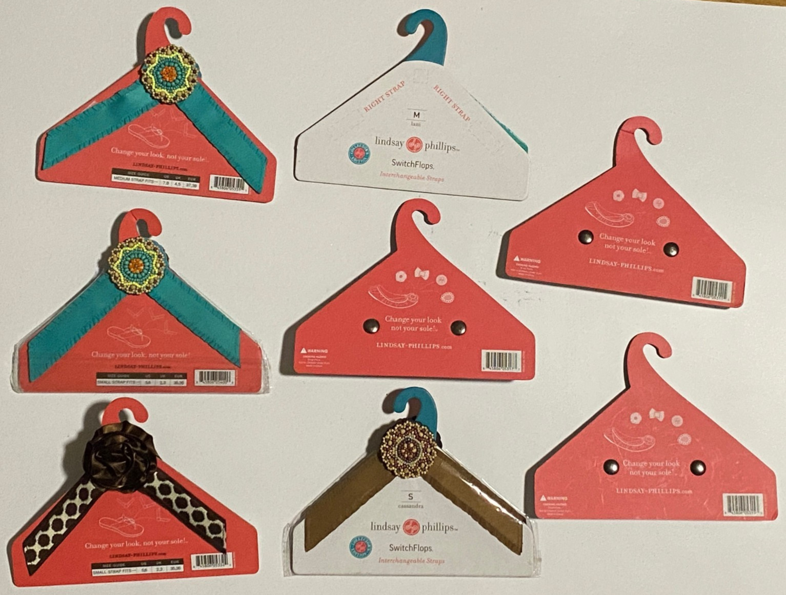 Switch Flops Interchangeable Snaps Lot Lindsay Phillips New