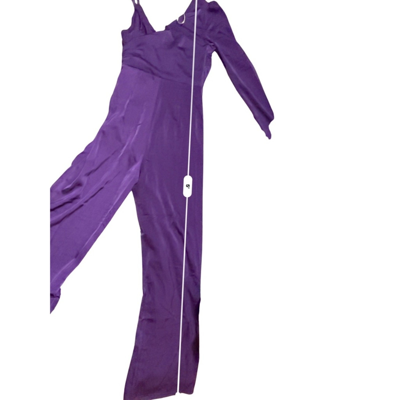 Lulus Royal Purple One Shoulder Wide Leg Satin Jumpsuit NWT S Sirencore dopamine