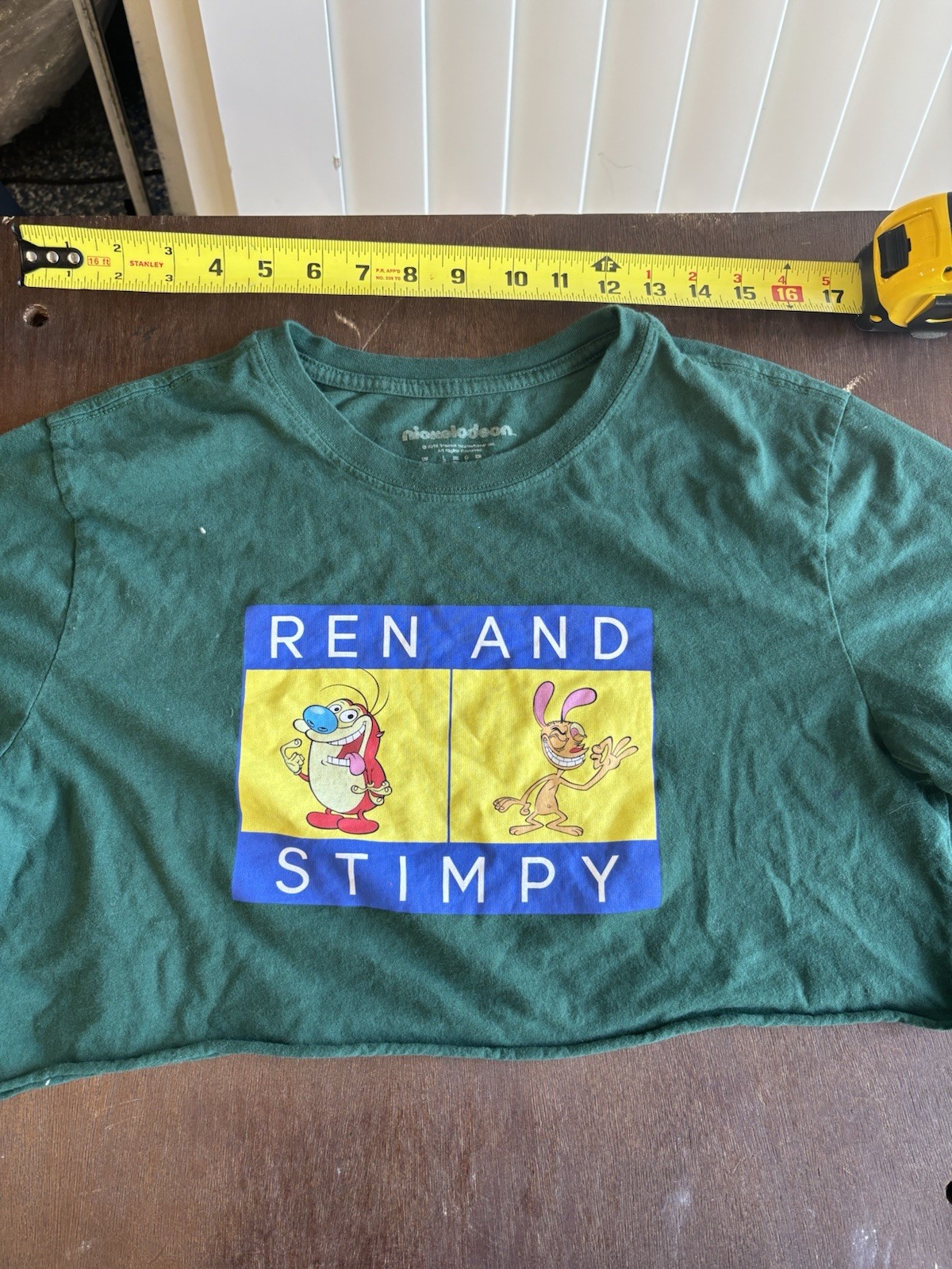 ren and stimpy Crop Top Rare Nickelodeon Med 17/13