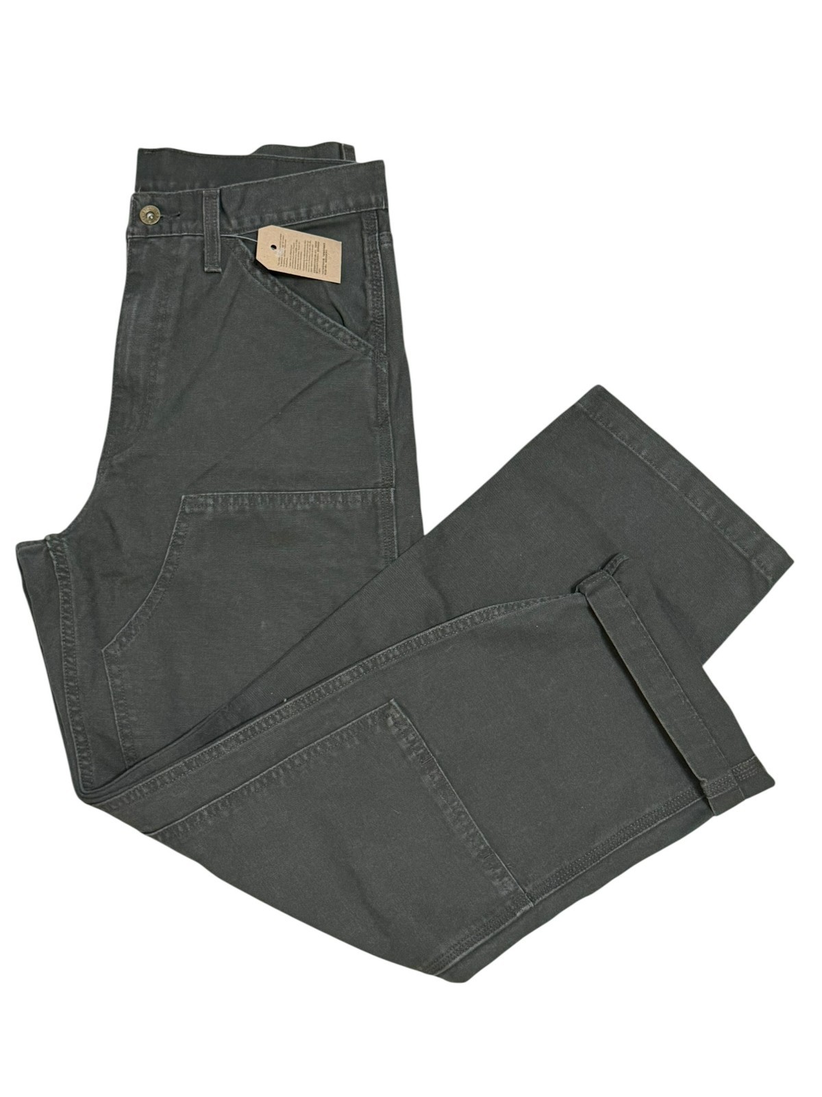 Levi’s 568 Workwear Loose Straight Carpenter Pants Men Green Cotton W31 x L32