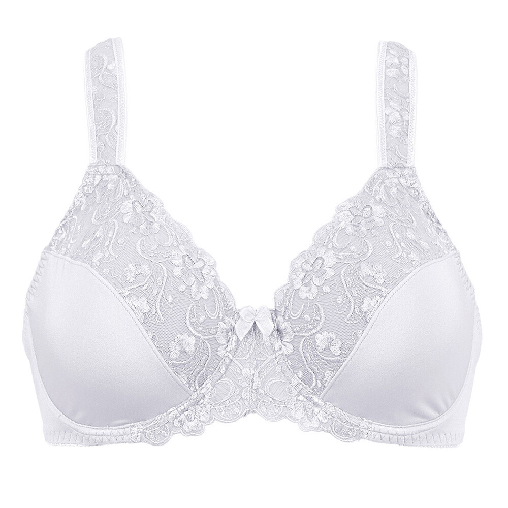 32-54C-J Plus Size Bra Full Coverage Underwire Wide Strap Soft Cup Support Panel
