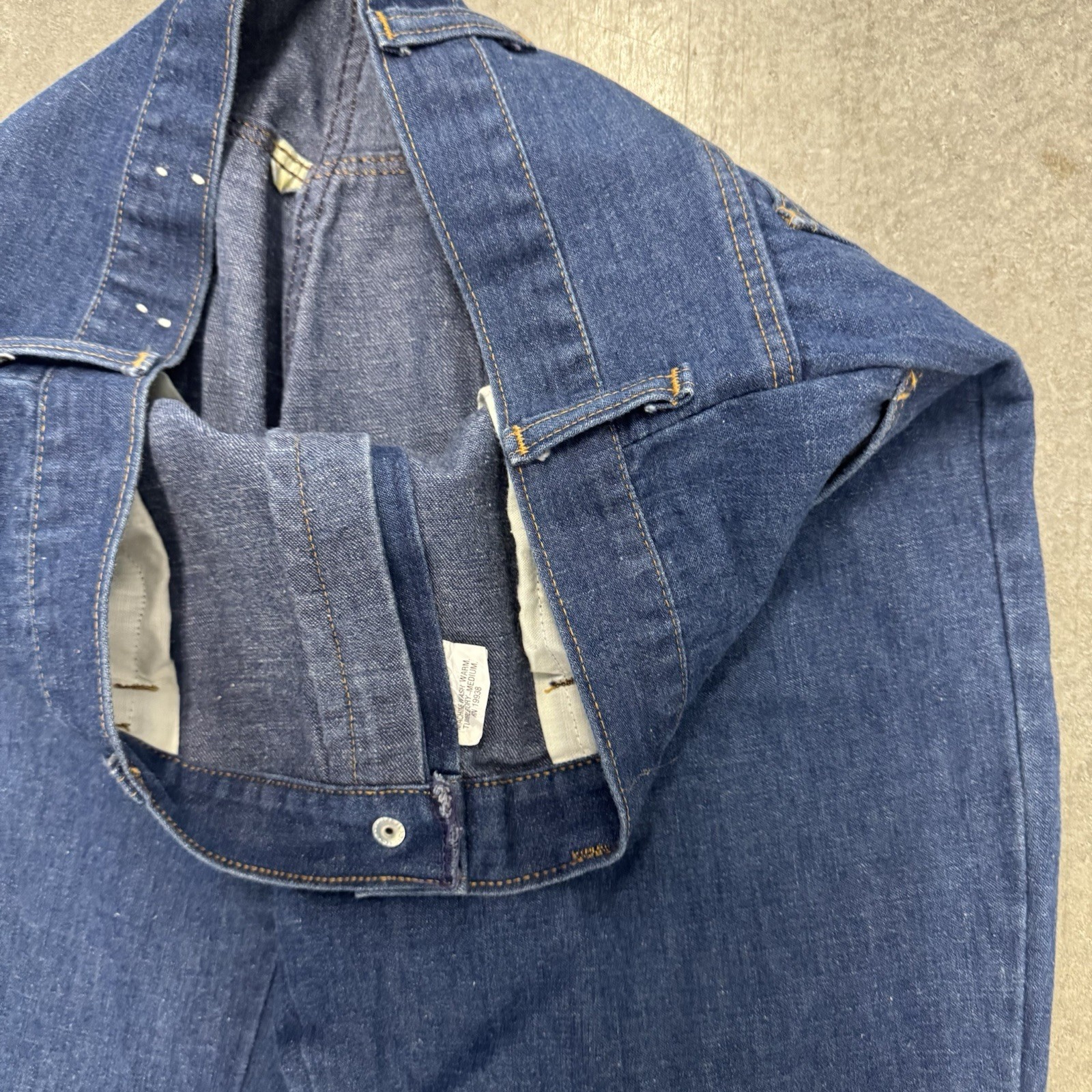 Vintage 70’s Mens Flare Jeans Super Wide Leg Repaired 34 x 30