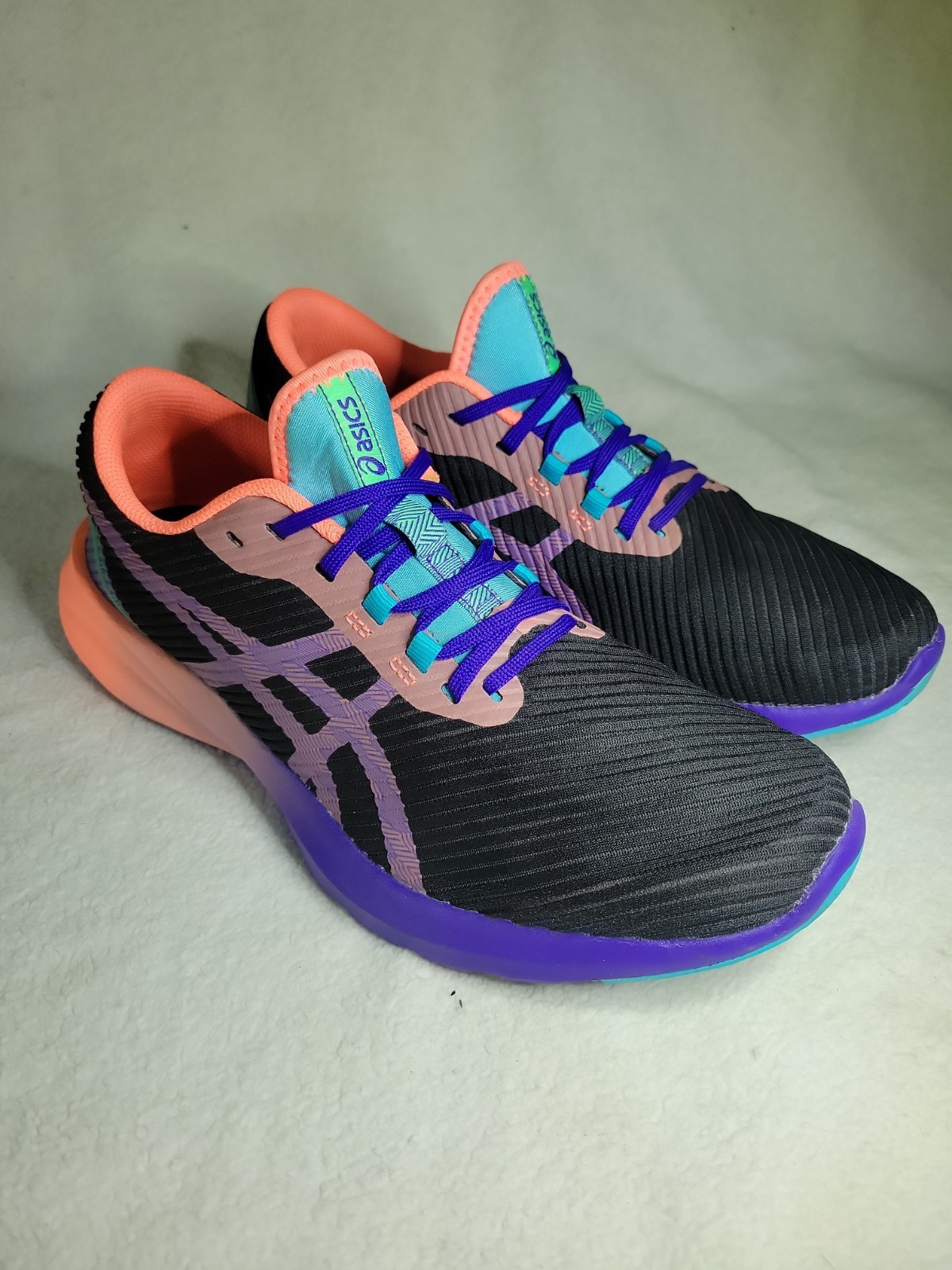 Asics Versablast Women’s Black Coral Purple Running Shoes Sneakers – Size 11 VGC