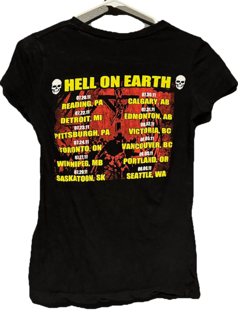 Rob Zombie Slayer Womens Shirt Hell On Earth Tour Merch Graphic Size S