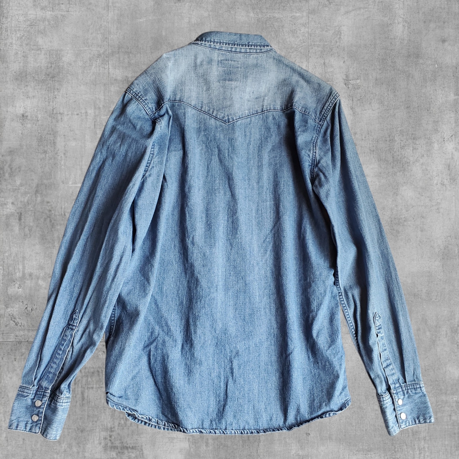 Levi’s Barstow Denim Western Shirt Pearl Snap Mens M 3LYLW2262